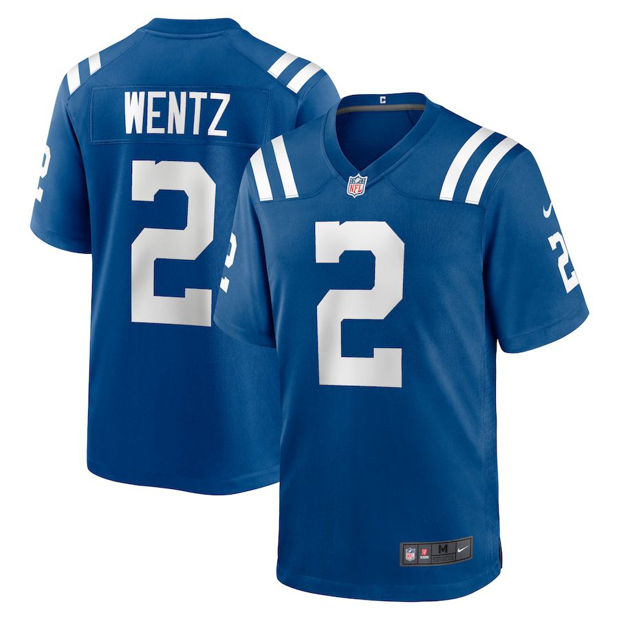 Men Indianapolis Colts #2 Carson Wentz Nike Royal Game NFL Jersey